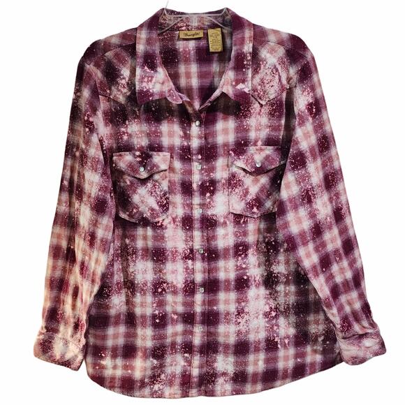 It Is Well With My Soul Custom Christian Upcycled Plaid Shirt, Women's 2X - Picture 4 of 7